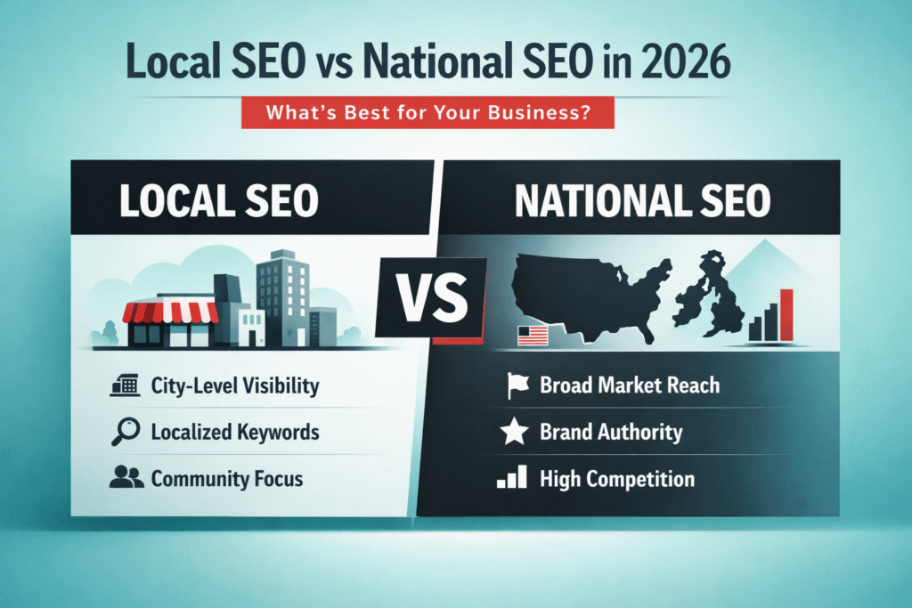 Comparison of Local and National SEO
